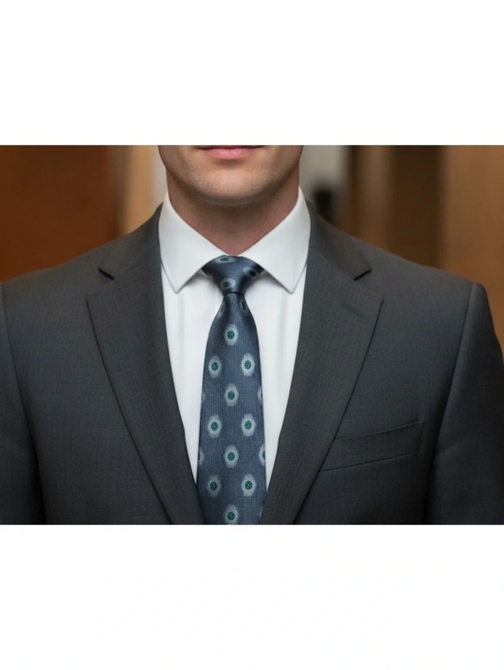 Giorgio Armani Cravatte Blue Patterned Silk Tie